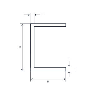 Aluminium U-profil EN AW-6082